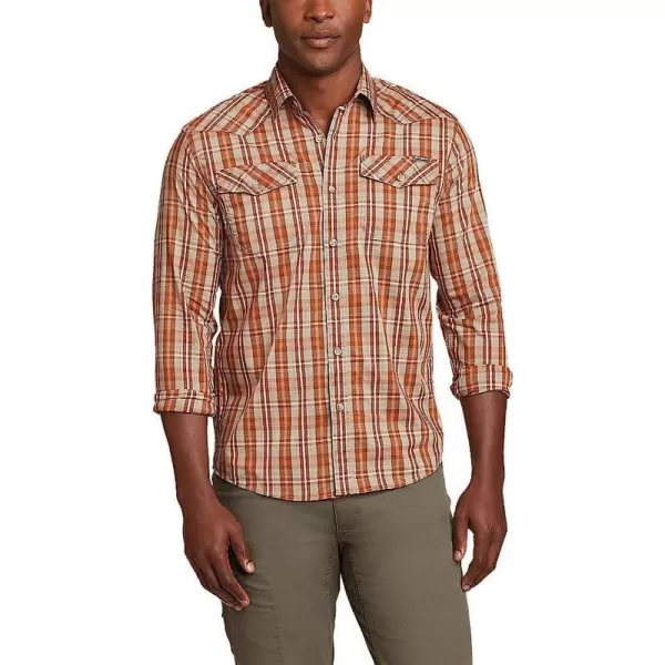imageEddie Bauer Mens Adventurer LongSleeve ShirtRegular Rust