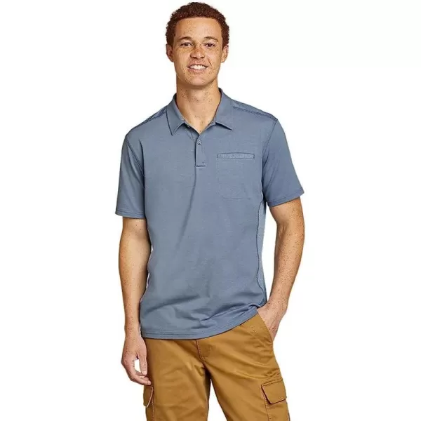 imageEddie Bauer Mens Adventurer ShortSleeve Polo ShirtRegular Blue Haze