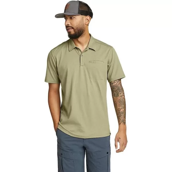 imageEddie Bauer Mens Adventurer ShortSleeve Polo ShirtRegular Eucalyptus
