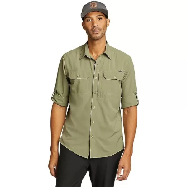 imageEddie Bauer Mens Atlas Exploration Flex LongSleeve ShirtRegular Eucalyptus