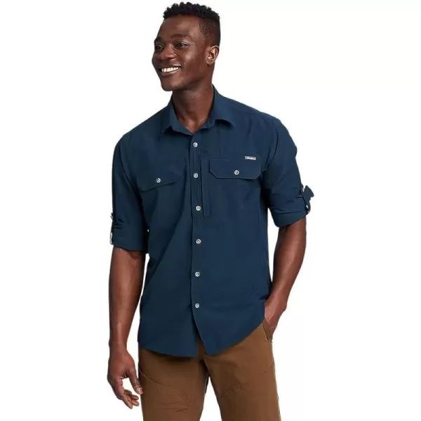 imageEddie Bauer Mens Atlas Exploration Flex LongSleeve ShirtRegular Indigo