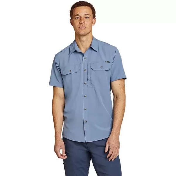imageEddie Bauer Mens Atlas Exploration Flex ShortSleeve ShirtRegular Blue Haze