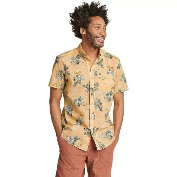 imageEddie Bauer Mens Baja ShortSleeve Shirt  PrintRegular Lt Salmon