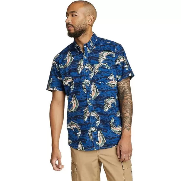 imageEddie Bauer Mens Baja ShortSleeve Shirt  PrintRegular Water