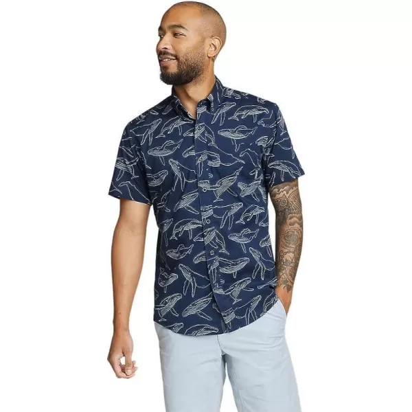 imageEddie Bauer Mens Baja ShortSleeve Shirt  PrintTall Marina