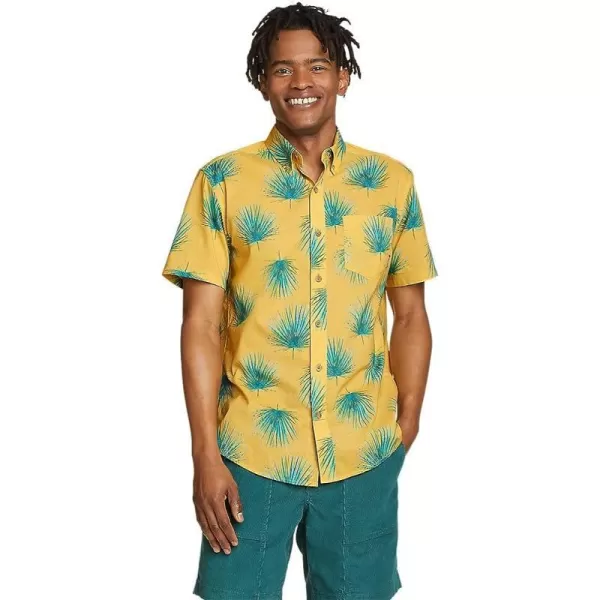 imageEddie Bauer Mens Baja ShortSleeve Shirt  PrintTall Topaz