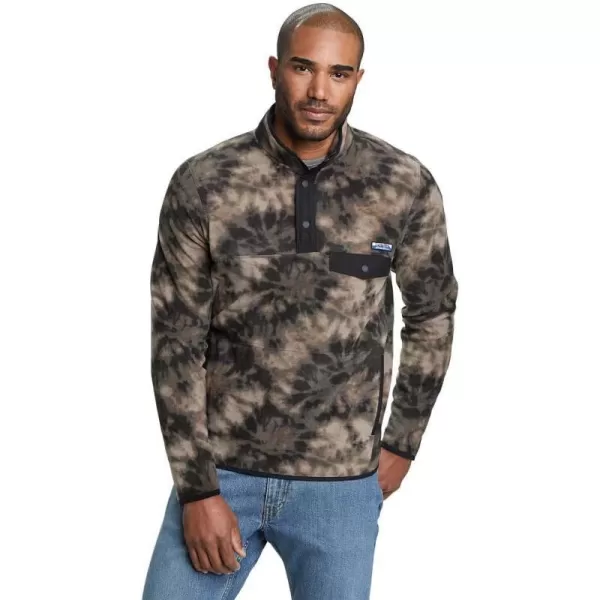 imageEddie Bauer Mens Chutes LongSleeve Snap Mock Neck FleeceBlack Smoke