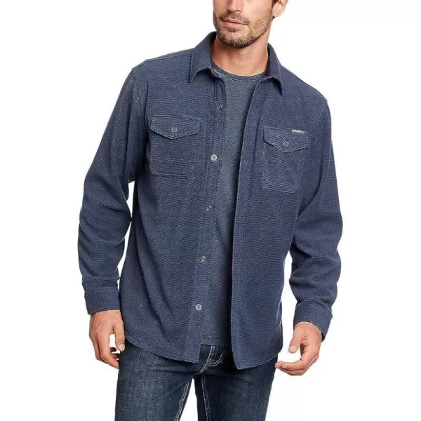 imageEddie Bauer Mens Chutes Microfleece Shirt  StripeRegular Atlantic