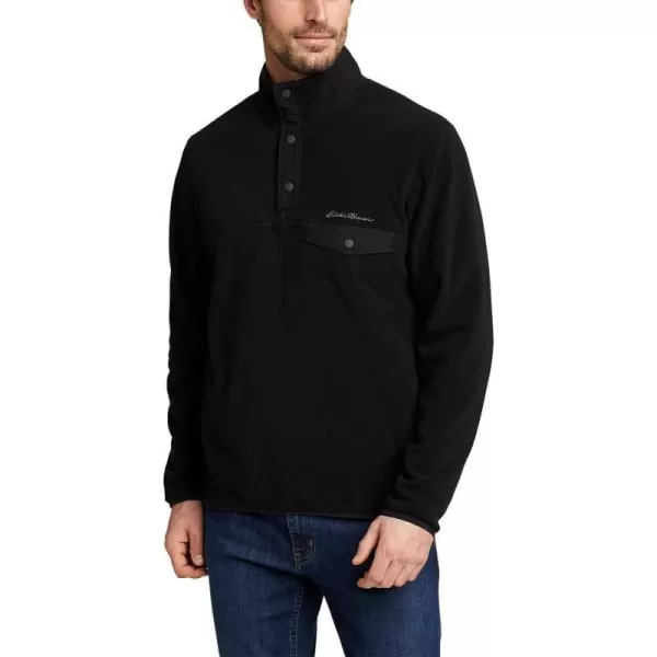 imageEddie Bauer Mens Chutes MockNeck FleeceOnyx