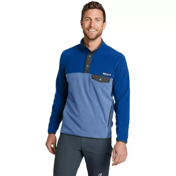 imageEddie Bauer Mens Chutes MockNeck FleecePacific Blue