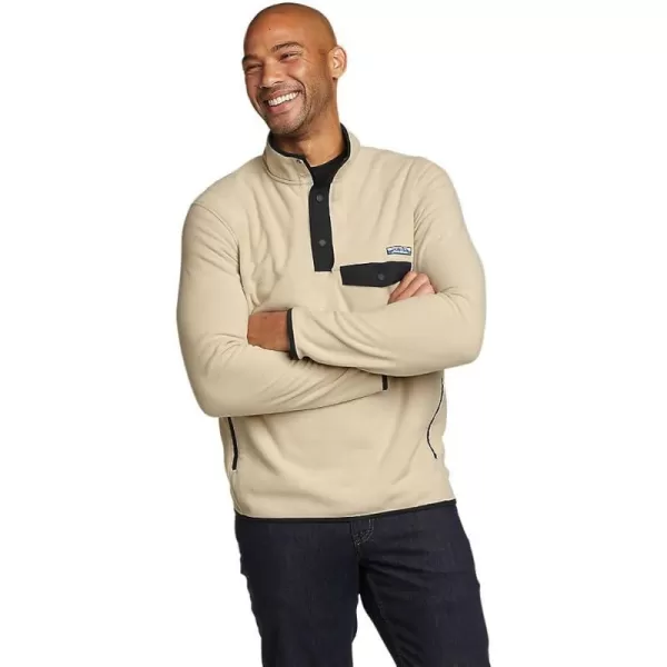 imageEddie Bauer Mens Chutes MockNeck FleeceRegular Ecru