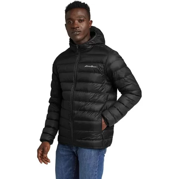 imageEddie Bauer Mens CirrusLite Down Hooded JacketRegular Black Recycled
