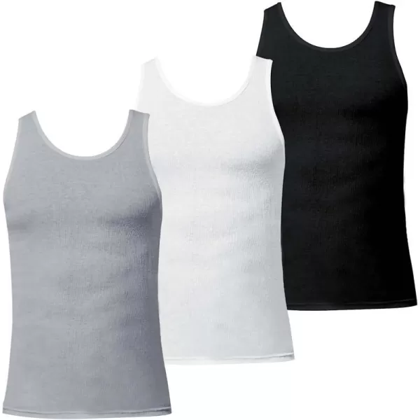 imageEddie Bauer Mens Classic Casual Basic Cotton Tank Top Sleeveless TShirt Perfect for Athletic Lightweight Workout 3PackHeather GreyBlackWhite