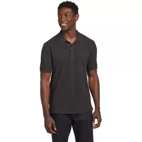 imageEddie Bauer Mens Classic Field Pro ShortSleeve Polo ShirtCharcoal Htr