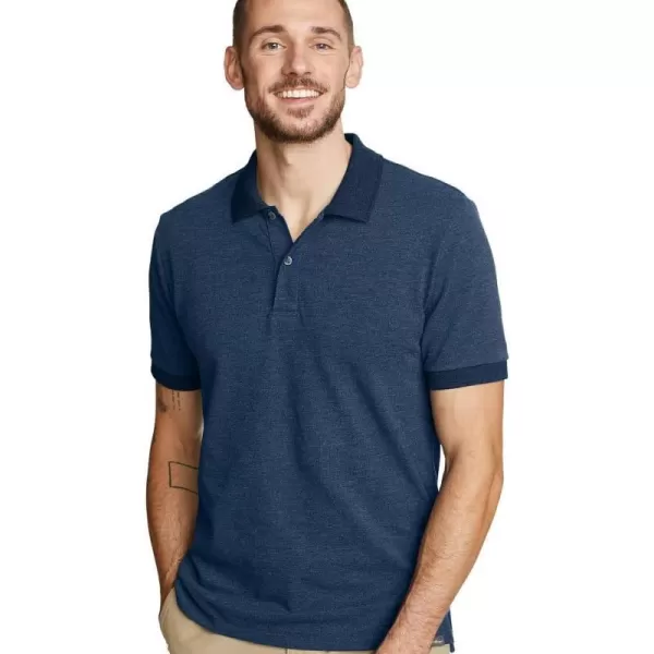 imageEddie Bauer Mens Classic Field Pro ShortSleeve Polo ShirtMedium Indigo