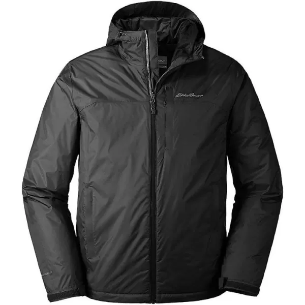 imageEddie Bauer Mens Cloud Cap Insulated Rain Jacket Black Regular MEddie Bauer Mens Cloud Cap Insulated Rain Jacket Black Regular M