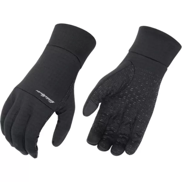 imageEddie Bauer Mens Cold Weather Performance Glove Liners Multiple Sizes Multiple ColorsGrid Fleece Black
