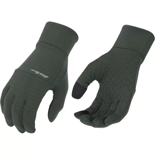 imageEddie Bauer Mens Cold Weather Performance Glove Liners Multiple Sizes Multiple ColorsGrid Fleece Dark Loden