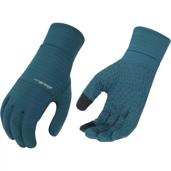 imageEddie Bauer Mens Cold Weather Performance Glove Liners Multiple Sizes Multiple ColorsGrid Fleece Dark Teal