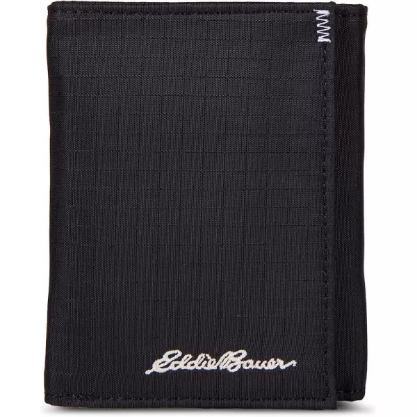 imageEddie Bauer Mens Companion Ripstop Nylon Trifold Black One SizeEddie Bauer Mens Companion Ripstop Nylon Trifold Black One Size