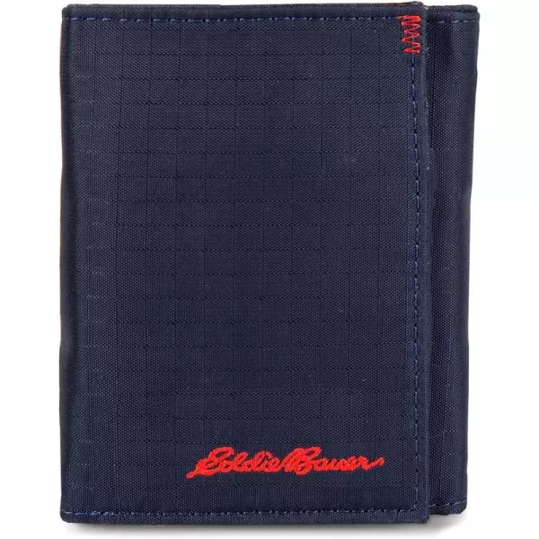 imageEddie Bauer Mens Companion Ripstop Nylon Trifold Wallet Navy One SizeEddie Bauer Mens Companion Ripstop Nylon Trifold Wallet Navy One Size
