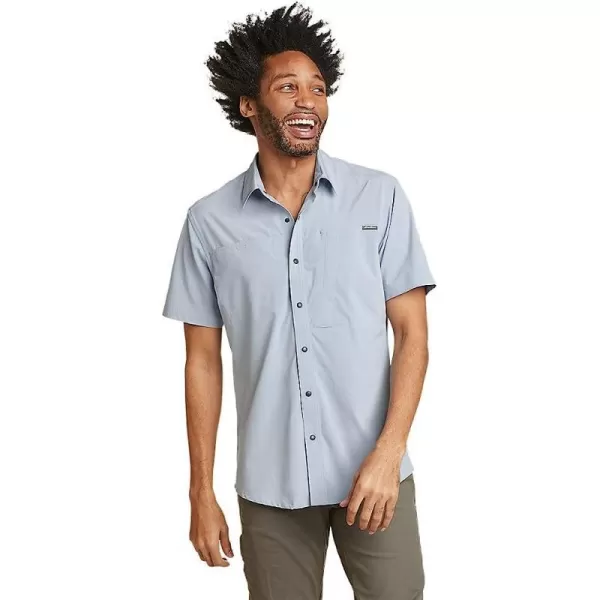 imageEddie Bauer Mens Departure ShortSleeve ShirtRegular Blue Smoke