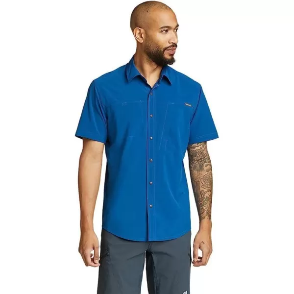 imageEddie Bauer Mens Departure ShortSleeve ShirtRegular Pacific Blue