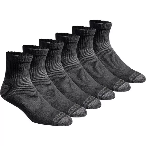 imageEddie Bauer Mens Dura Dri Moisture Control 6Pair Quarter SocksBlack 6 Pairs