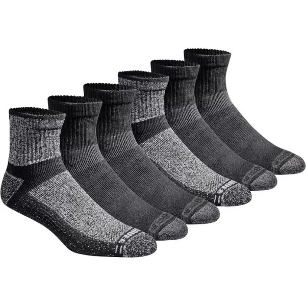 imageEddie Bauer Mens Dura Dri Moisture Control 6Pair Quarter SocksBlack Assorted 6 Pairs