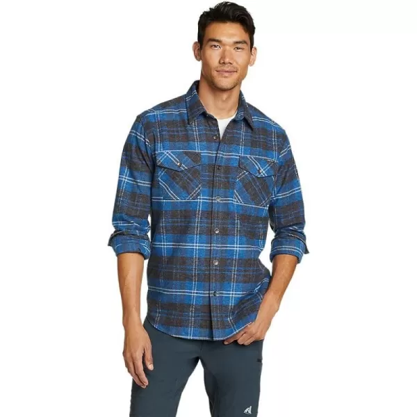 imageEddie Bauer Mens EB Hemplify Flannel ShirtRegular Blue
