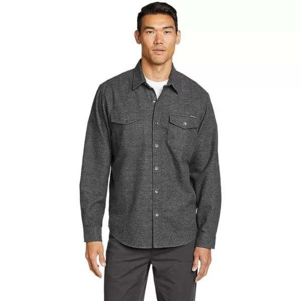 imageEddie Bauer Mens EB Hemplify Flannel ShirtRegular Charcoal Htr