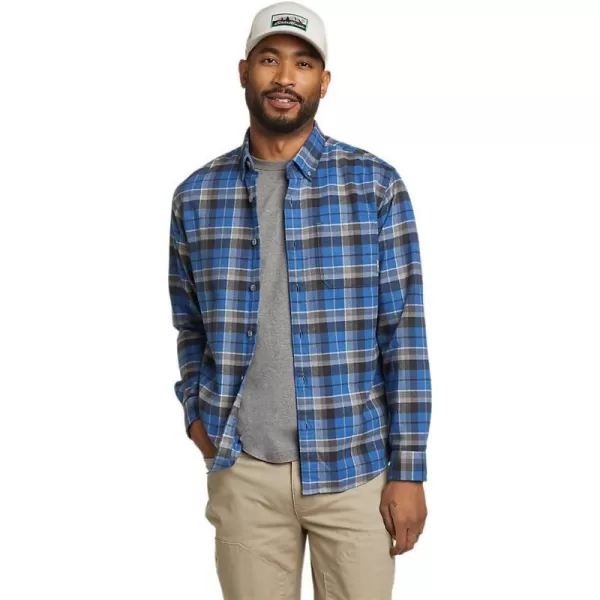 imageEddie Bauer Mens Eddies Favorite Classic Fit Flannel Shirt  PlaidAirforce Blue