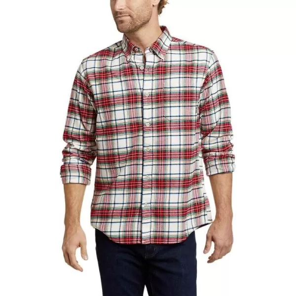 imageEddie Bauer Mens Eddies Favorite Classic Fit Flannel Shirt  PlaidBone
