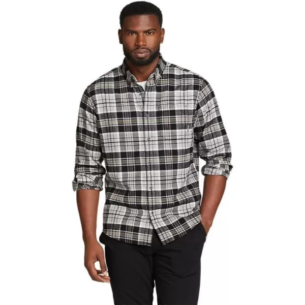 imageEddie Bauer Mens Eddies Favorite Classic Fit Flannel Shirt  PlaidDark Smoke