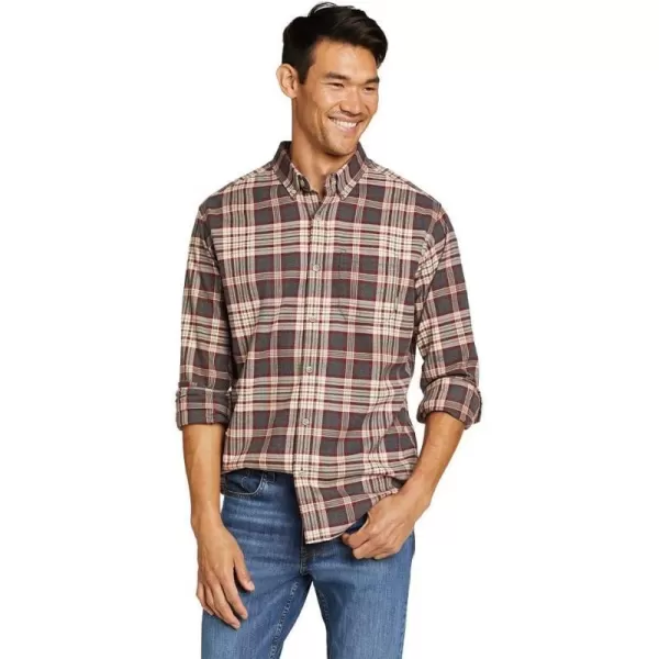 imageEddie Bauer Mens Eddies Favorite Classic Fit Flannel Shirt  PlaidHeather Gray