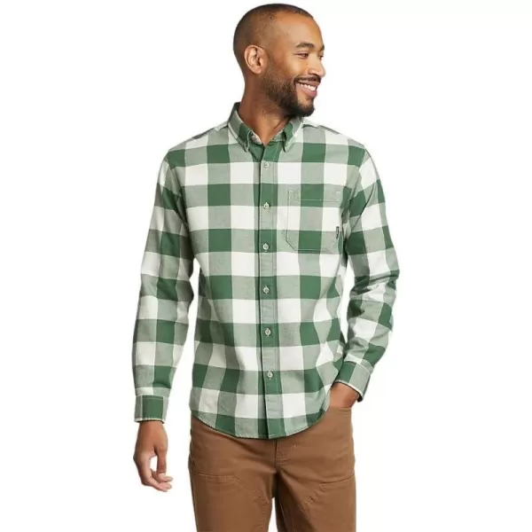 imageEddie Bauer Mens Eddies Favorite Classic Fit Flannel Shirt  PlaidIrish Green