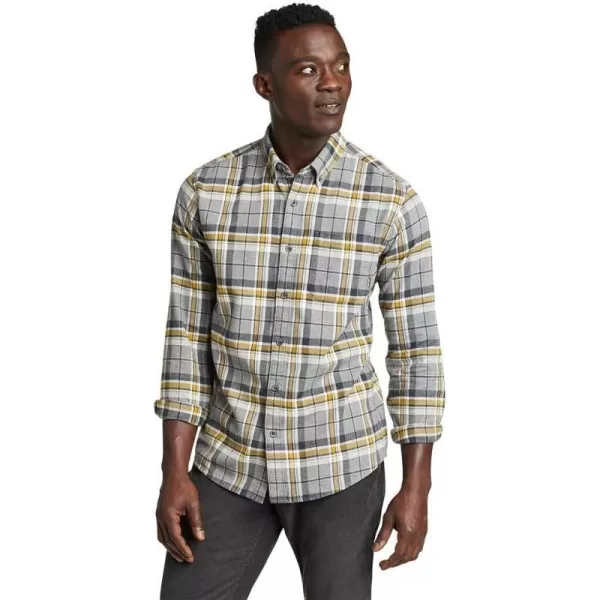 imageEddie Bauer Mens Eddies Favorite Classic Fit Flannel Shirt  PlaidLt Charcoal Htr