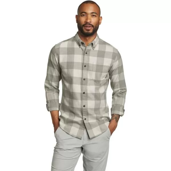 imageEddie Bauer Mens Eddies Favorite Classic Fit Flannel Shirt  PlaidLt Htr Gray