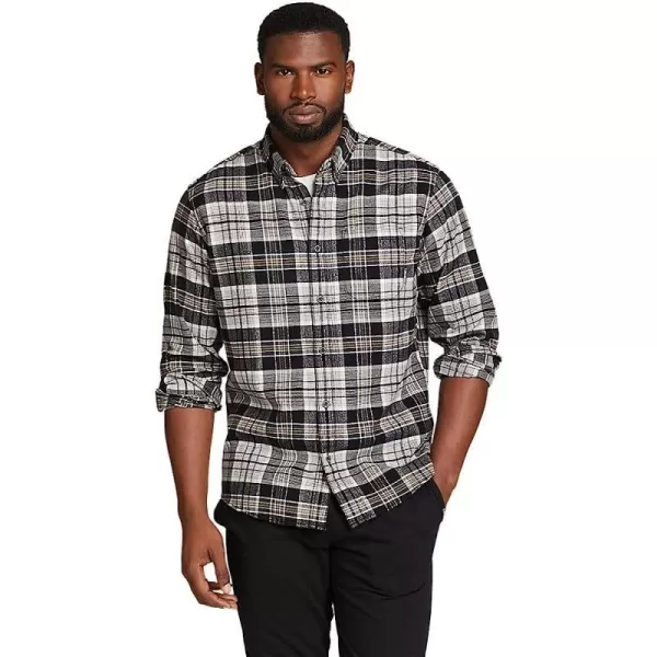 imageEddie Bauer Mens Eddies Favorite Classic Fit Flannel Shirt  PlaidRegular Dark Smoke