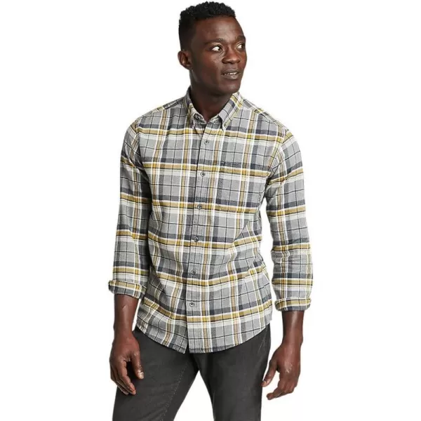 imageEddie Bauer Mens Eddies Favorite Classic Fit Flannel Shirt  PlaidRegular Lt Charcoal Htr