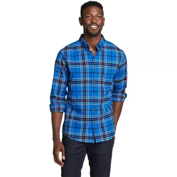 imageEddie Bauer Mens Eddies Favorite Classic Fit Flannel Shirt  PlaidSapphire