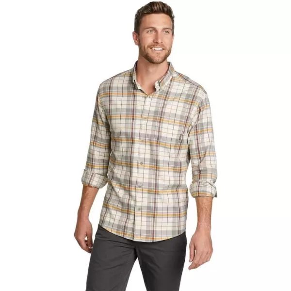 imageEddie Bauer Mens Eddies Favorite Classic Fit Flannel Shirt  PlaidVintage Gray