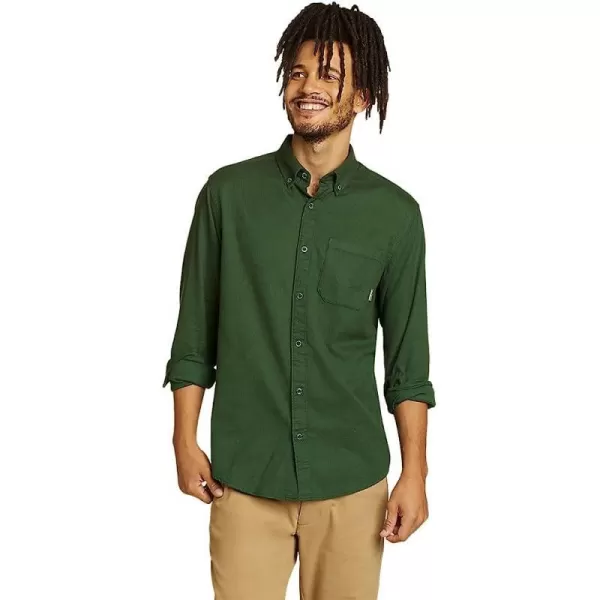 imageEddie Bauer Mens Eddies Favorite Flannel Classic Fit Shirt  SolidRegular Ivy