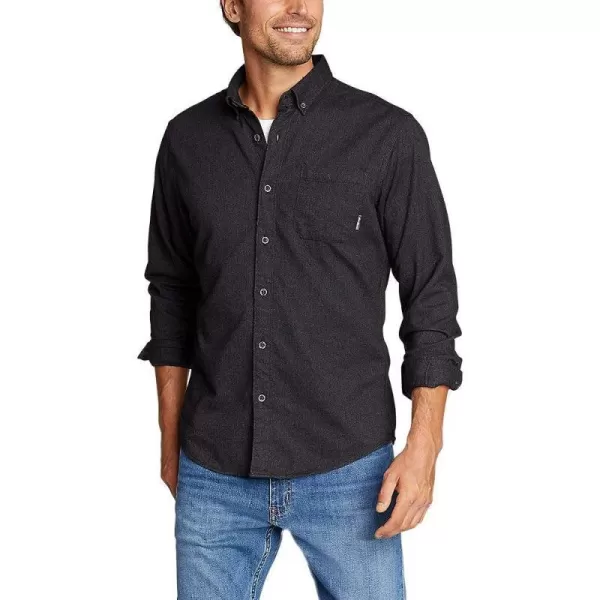 imageEddie Bauer Mens Eddies Favorite Flannel Classic Fit Shirt  SolidSlim Gray Smoke