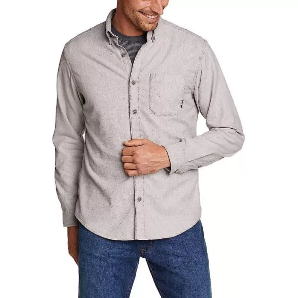 imageEddie Bauer Mens Eddies Favorite Flannel Classic Fit Shirt  SolidTall Gray