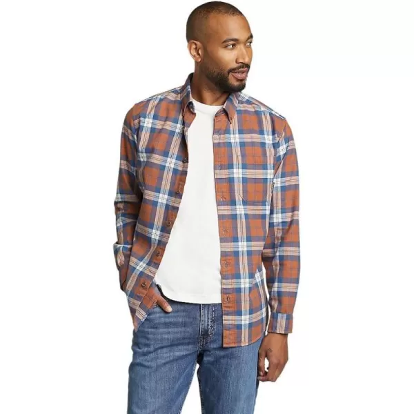 imageEddie Bauer Mens Eddies Favorite Flannel Relaxed Fit Shirt  PlaidRegular Cocoa