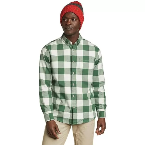 imageEddie Bauer Mens Eddies Favorite Flannel Relaxed Fit Shirt  PlaidRegular Irish Green