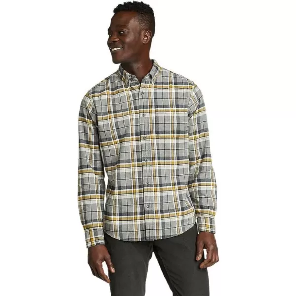 imageEddie Bauer Mens Eddies Favorite Flannel Relaxed Fit Shirt  PlaidRegular Lt Charcoal Htr