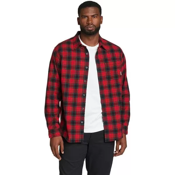 imageEddie Bauer Mens Eddies Favorite Flannel Relaxed Fit Shirt  PlaidRegular Royal Red