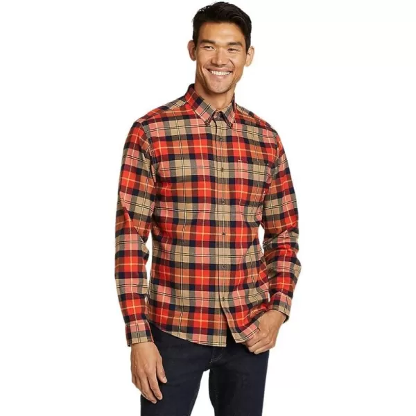 imageEddie Bauer Mens Eddies Favorite Flannel Shirt  SlimRegular Bright Red